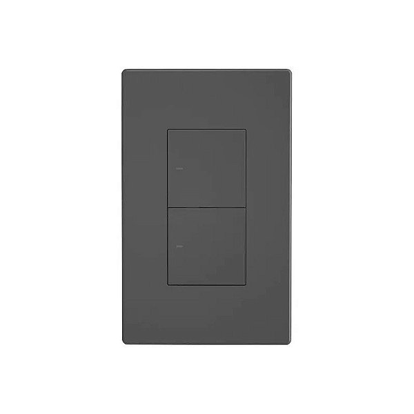 Interruptor de Parede Inteligente Sonoff Switchman M5-2C-120 Wi-Fi/Bluetooth/2 Botões Bivolt - Cinza Escuro