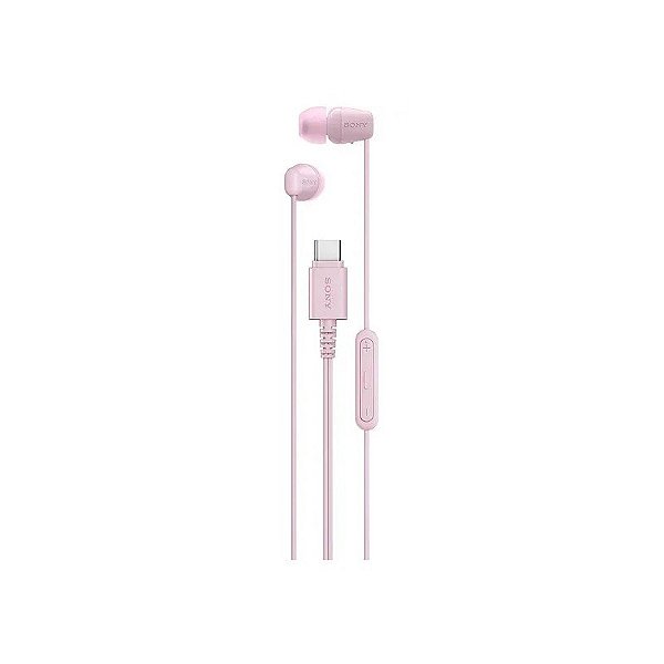 Fone de Ouvido Sony IER-EX15C 3,5 MM USB-C com Microfone - Rosa
