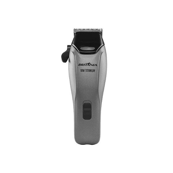 Cortador de Cabelo Britania BCR18T Titânio com 18W/220V - Preto/Cinza