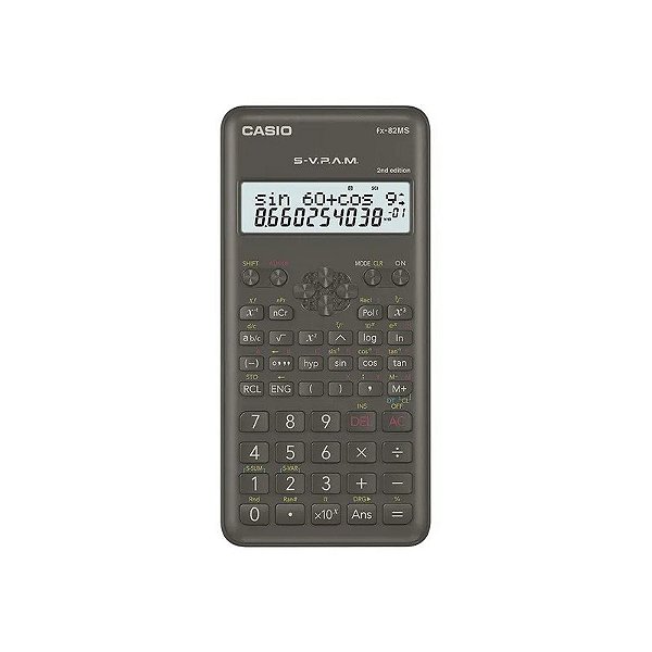 Calculadora Casio FX-82MS 2ª Edição de 12 Dígitos/Pilha - Preto