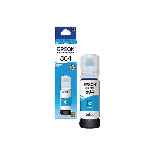 Tinta para Impressoras Epson 504 T504220 de 70ml - Ciano