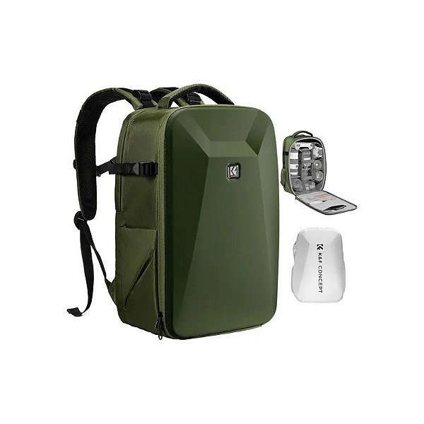 Mochila K&F KF13-134V3 Hard Shell Verde