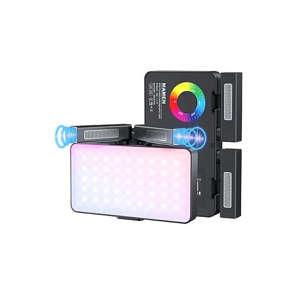 Microfone LED Mamen SML-V02 c/ RGB