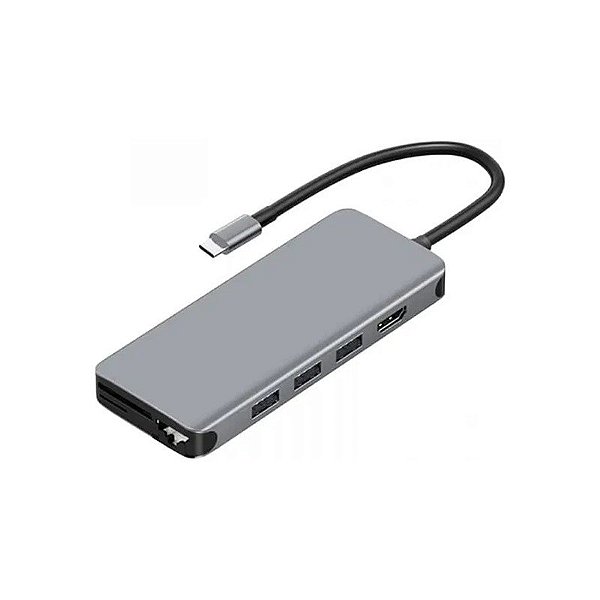 Hub Wiwu Alpha 12 Em 1 Cinza