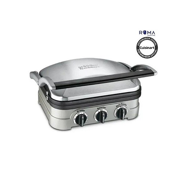 Grill Multiuso Cuisinart GR-4NNAS 5 em 1 Antiaderente Inoxidável 110V