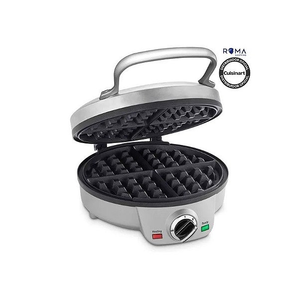 Wafleira Belga Cuisinart WAF-200P1 4 Fatias Redonda Inoxidável 110V