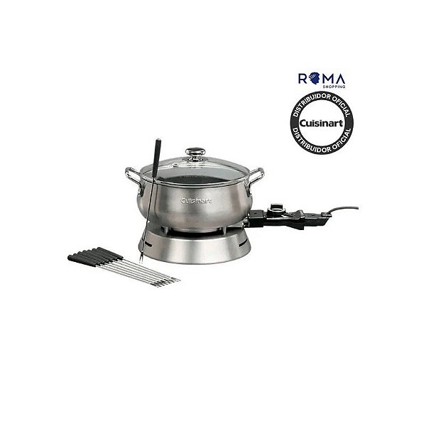 Panela Fondue Elétrica Cuisinart CFO-50CBBRB 8 Níveis Aço Inoxidável 2.8L 1000W 220V