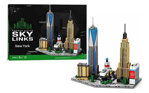 Mini Blocos De Montar Grandes Cidades Nova York - 555 Peças