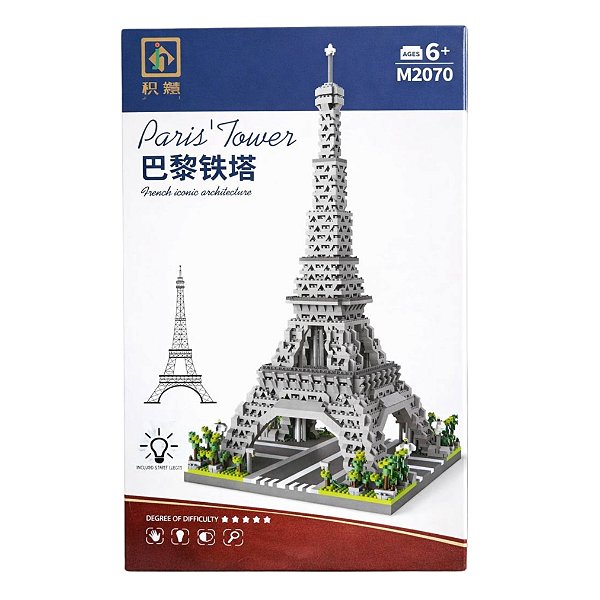 Mini Blocos De Montar Torre Eiffel - 2560 Peças