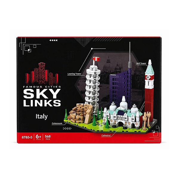 Mini Blocos De Montar Grandes Cidades Itália - 568 Peças