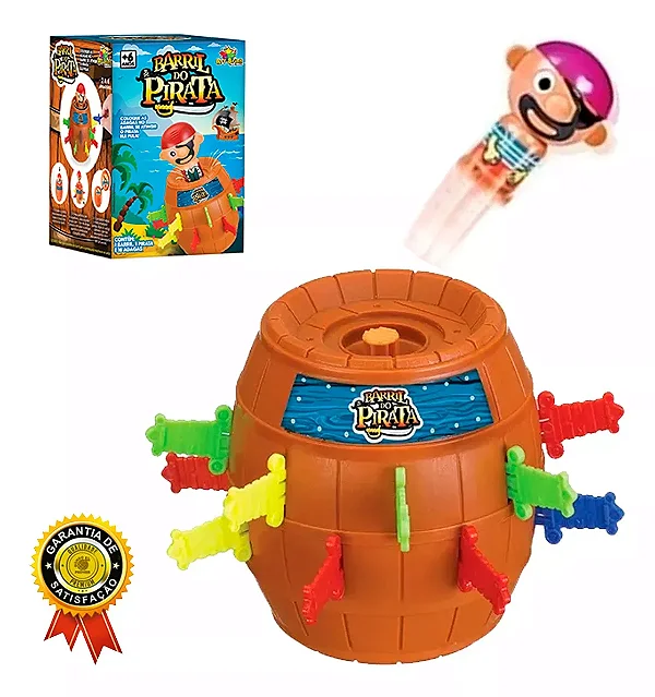 Jogo Barril Pula Pirata Crianca Infantil