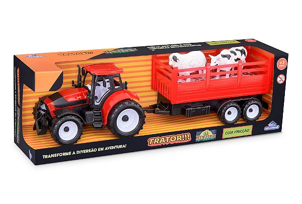 Trator de Brinquedo New Farm Boiadeiro Max 40cm Adijomar