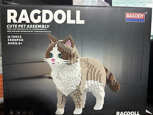 Blocos De Montar Gato Ragdoll 2308 Peças