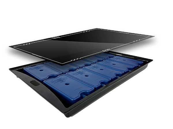 Bandeja Fria Gelare - Vidro Preto