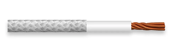 Cabo de cobre isolado em silicone com fibra de vidro 1x0,5mm² 300º 750V