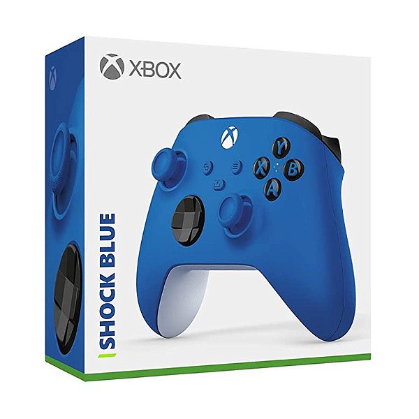 Controle Xbox Series Shock Blue Sem Fio Bluetooth Xbox Series X, S, One - Microsoft