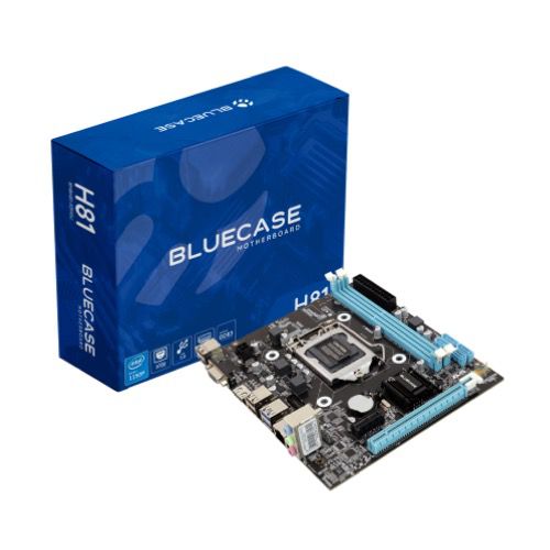 Placa Mãe 1150 Bluecase BMBH81 Intel DDR3 USB 3.0 Vga hdmi
