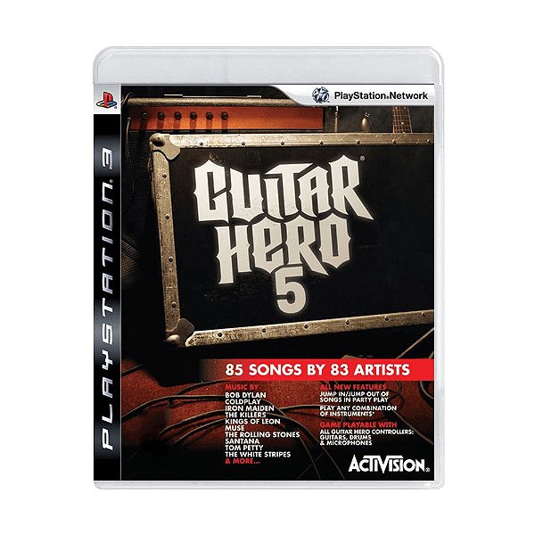 Jogo Guitar Hero 5 PS3 Mídia Física Original (Seminovo)