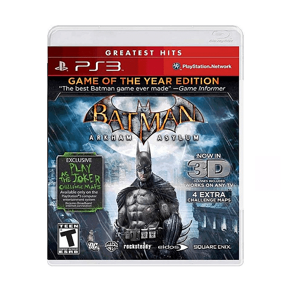 Jogo Batman Arkham Asylum PS3 Hits Original (Lacrado)
