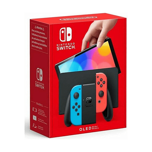 Console Nintendo Switch OLED Azul e Vermelho (Seminovo)