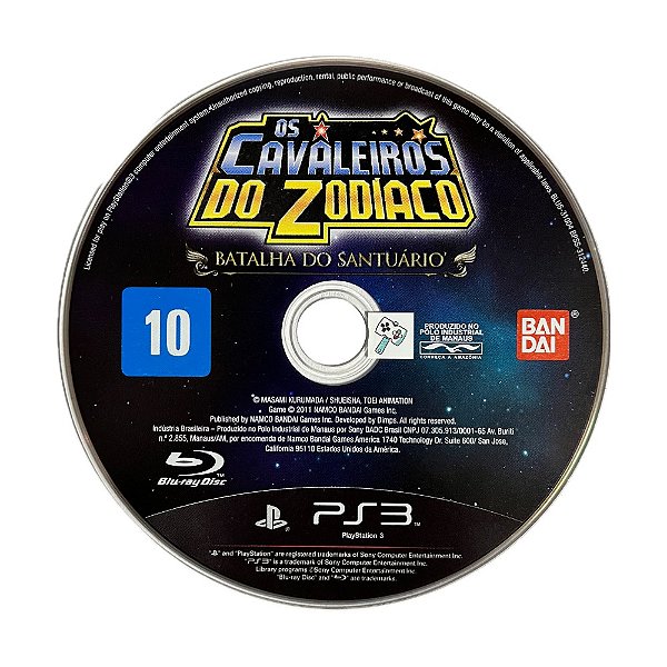 Jogo Cavaleiros do Zodiaco Batalha Sant. PS3 Seminovo Disco
