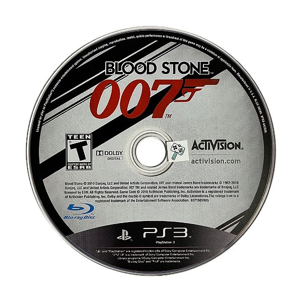 Jogo Blood Stone 007 PS3 Físico (Seminovo) Somente Disco
