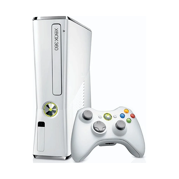 Console Xbox 360 Slim Branco 500GB (Seminovo)