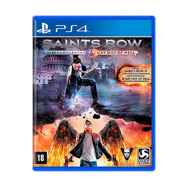 Jogo Saints Row IV Re-Elected e Gat Out of Hell PS4 Seminovo