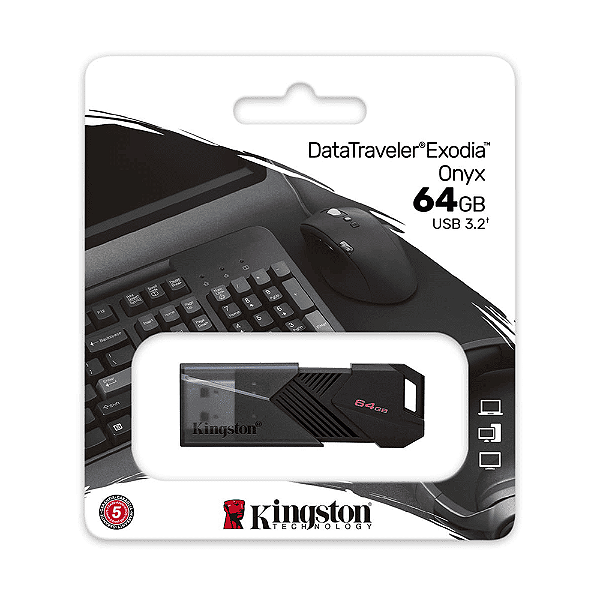 Pen Drive 64gb DataTraveler Exodia Onyx - Kingston