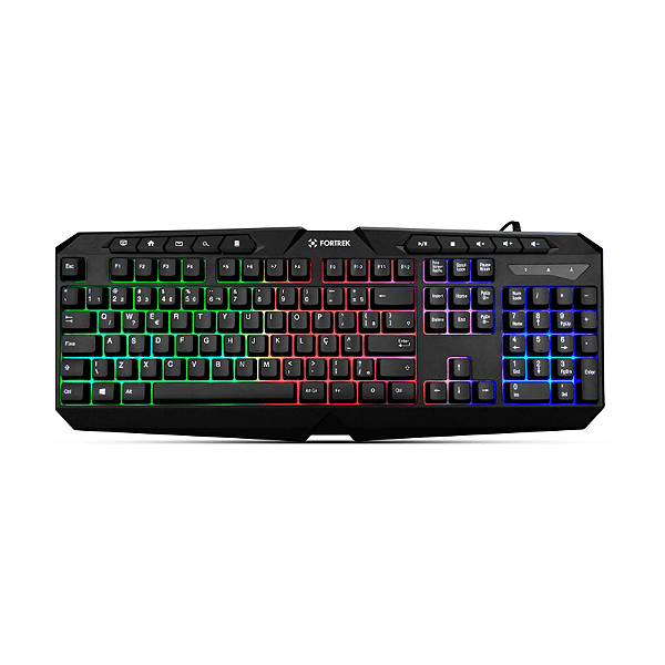 Teclado Gamer Multimidia Spider Black Preto - Fortrek