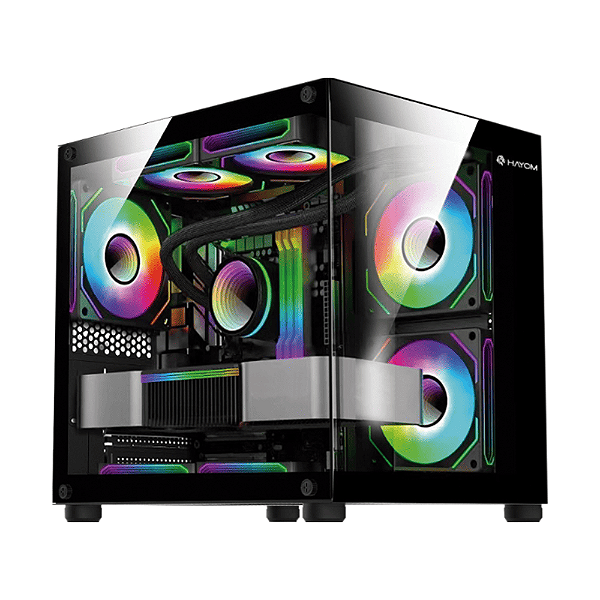 Gabinete Gamer Com 4 Fans Preto RGB GB1796 - Hayom