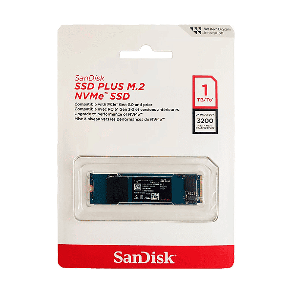 SSD M.2 NVMe 1TB Plus M.2 2280 Pcie Gen3 - SanDisk