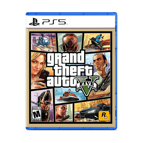 Jogo GTA V - Grand Theft Auto V PS5 Físico Original Seminovo