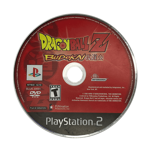 Jogo Dragon Ball Z Budokai PS2 Disco Original (Seminovo)