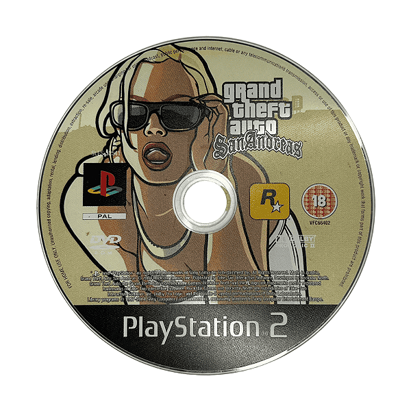 Jogo GTA San Andreas PS2 Original Disco Europeu (Seminovo)