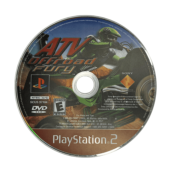Jogo Atv Offroad Fury PS2 Original Somente Disco (Seminovo)
