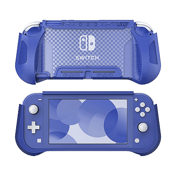 Capa Grip Console Nintendo Switch Lite Azul Heystop Seminovo