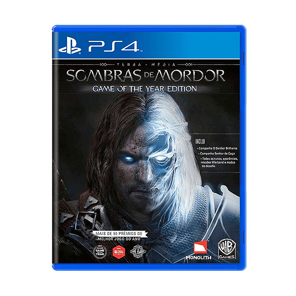 Jogo Sombras de Mordor GOTY PS4 Mídia Física (Seminovo)