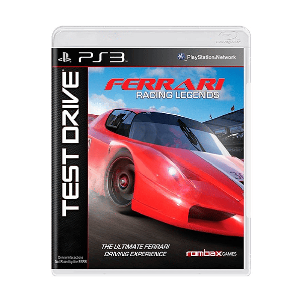 Jogo Test Drive Ferrari Racing Legends PS3 Físico Seminovo