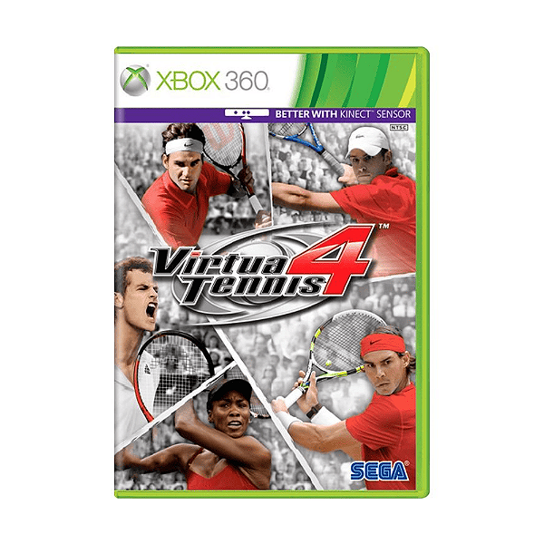 Jogo Virtua Tennis 4 Xbox 360 Mídia Física Original Seminovo