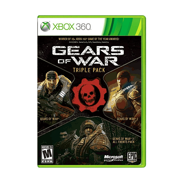 Jogo Gears Of War Triple Pack Xbox 360 Físico (Seminovo)