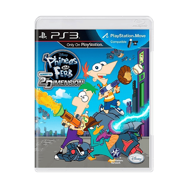 Jogo Phineas e Ferb A. the 2nd Dimension PS3 Físico Seminovo