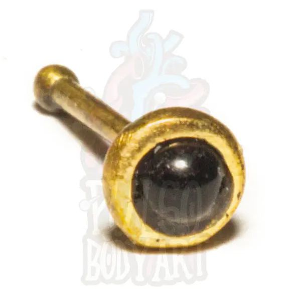 Piercing Nariz Bronze Pedra Onix