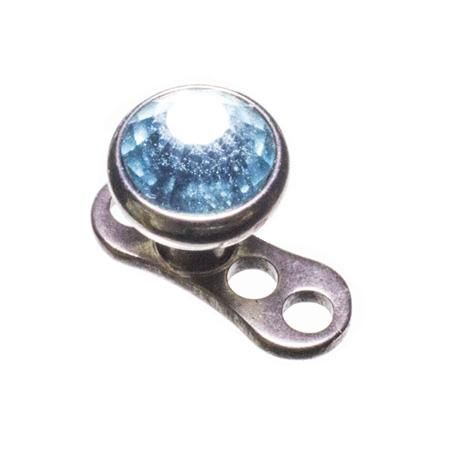Microdermal Cristal Azul Claro