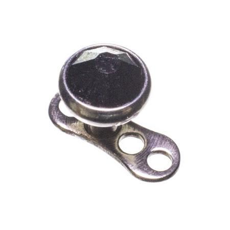 Microdermal Cristal Preto Brilhoso