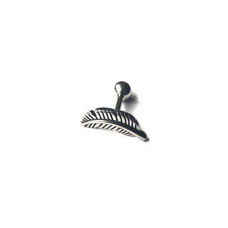 Piercing Orelha Folha Prata