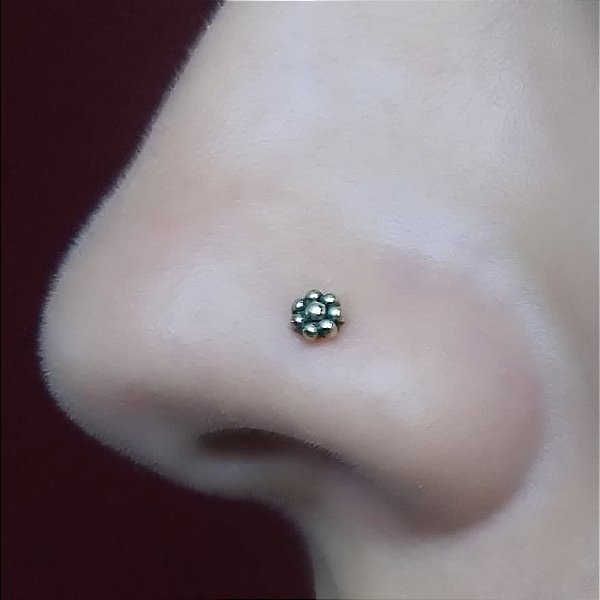 Piercing de Nariz Flor Mala Bronze