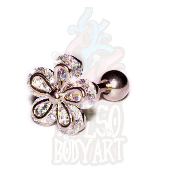 Piercing de Orelha Flor Brilhantes