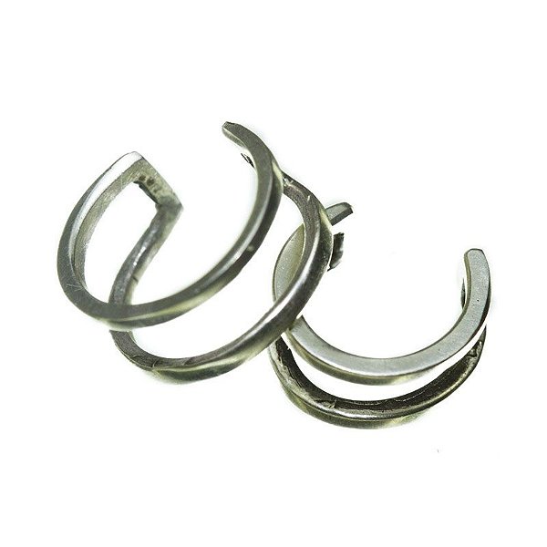 Piercing Fake Conch Duplo Prata 925