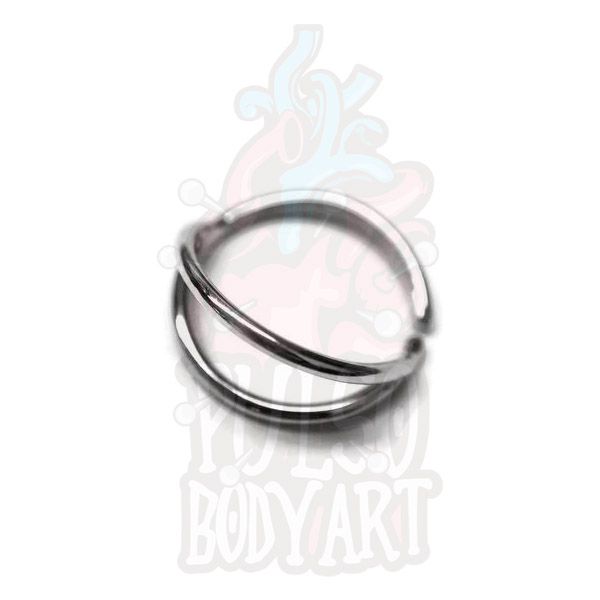 Piercing Argola Nariz Prata Aba Dupla